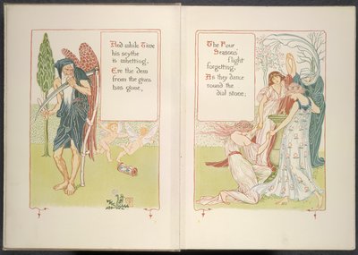 Father Time og de fire årstidene av Walter Crane