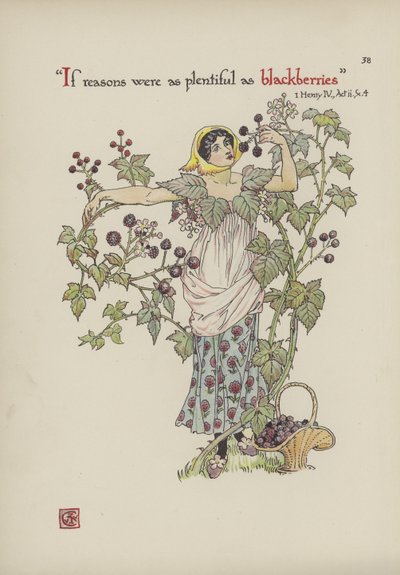 Blomster fra Shakespeares Garden av Walter Crane