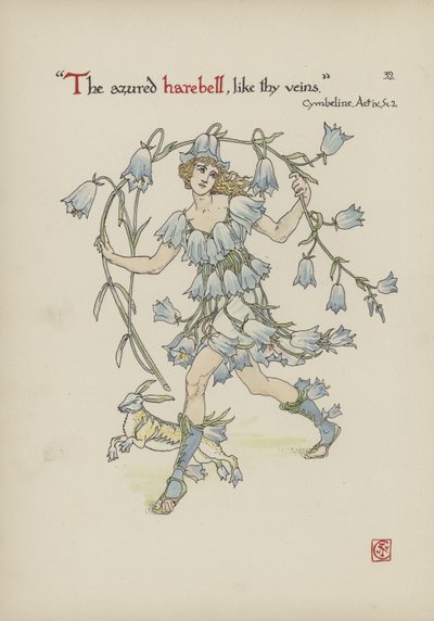 Blomster fra Shakespeares Garden av Walter Crane