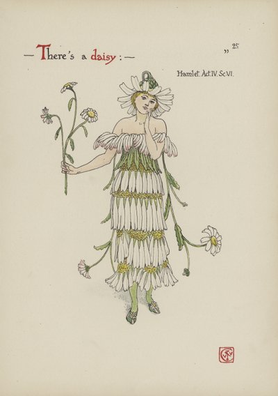 Blomster fra Shakespeares Garden av Walter Crane