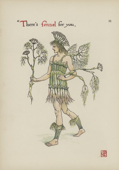 Blomster fra Shakespeares Garden av Walter Crane