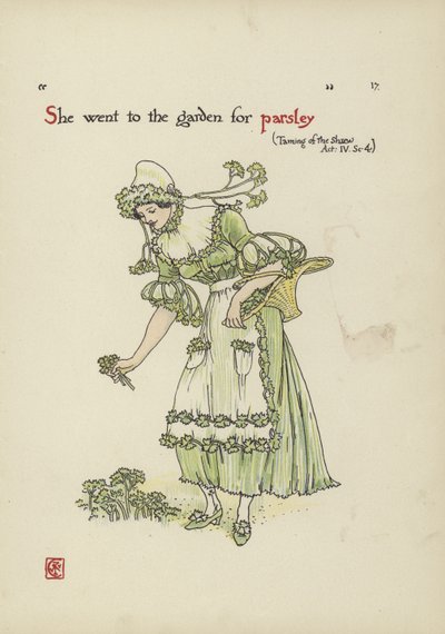 Blomster fra Shakespeares Garden av Walter Crane