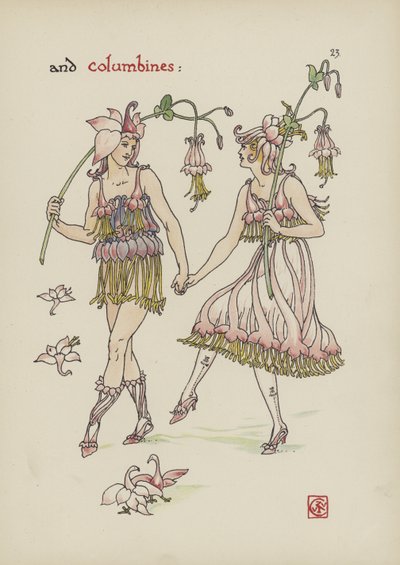 Blomster fra Shakespeares Garden av Walter Crane