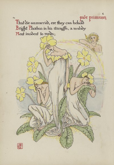 Blomster fra Shakespeares Garden av Walter Crane
