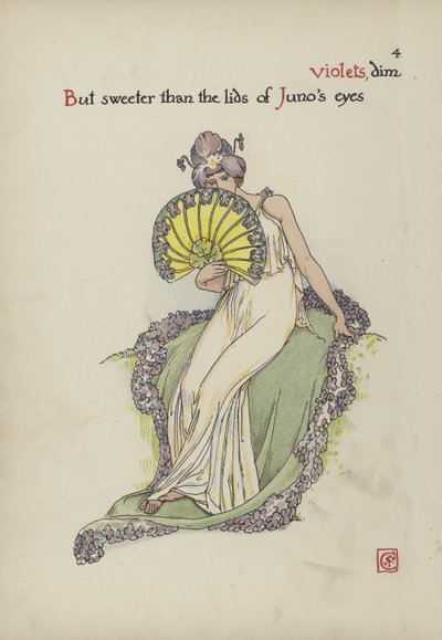 Blomster fra Shakespeares Garden av Walter Crane