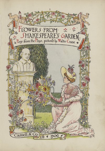 Blomster fra Shakespeares Garden av Walter Crane