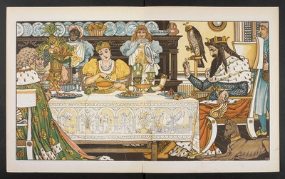 Illustrasjon for froskeprinsen. av Walter Crane