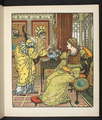 Illustrasjon til historien, prinsesse Belle étoile. av Walter Crane
