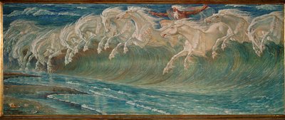 Neptuns hester (olje på lerret) av Walter Crane