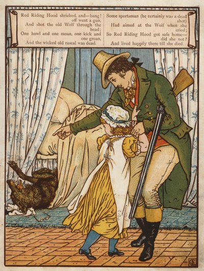 Rødhette (farge litho) av Walter Crane