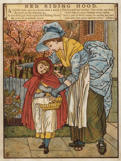 Rødhette (farge litho) av Walter Crane