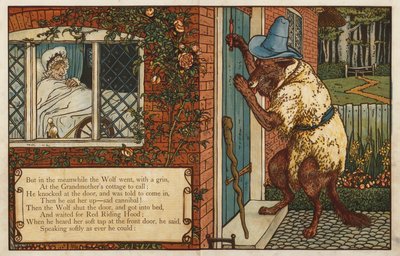 Rødhette (farge litho) av Walter Crane