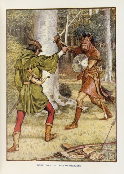Robin Hood og Guy of Gisborne av Walter Crane