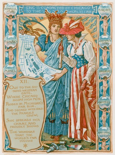 Hun ledes av Chicago til verdensutstillingen av Walter Crane