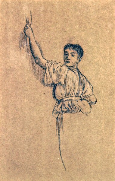 Studie av en jomfru for vårens ankomst av Walter Crane