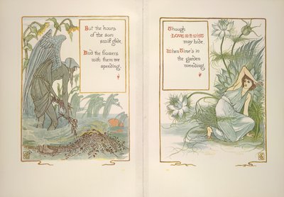 Solnedgang og kjærlighet i en tåke av Walter Crane