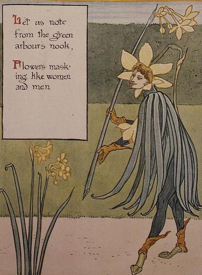 The Jonquil, fra "A Floral Fantasy in an Old English Garden" av Walter Crane