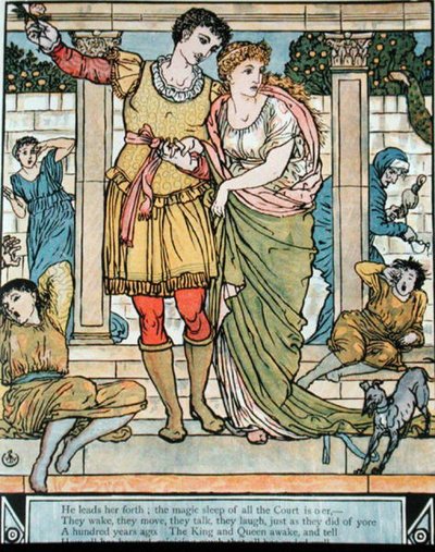 Prinsen som redder prinsessen, illustrasjon for 
