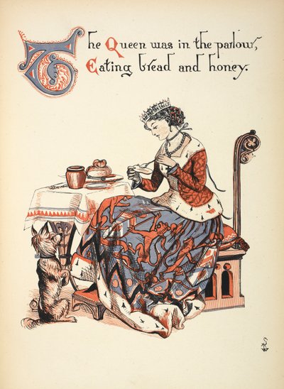 Dronningen var i stuen og spiste brød og honning. av Walter Crane