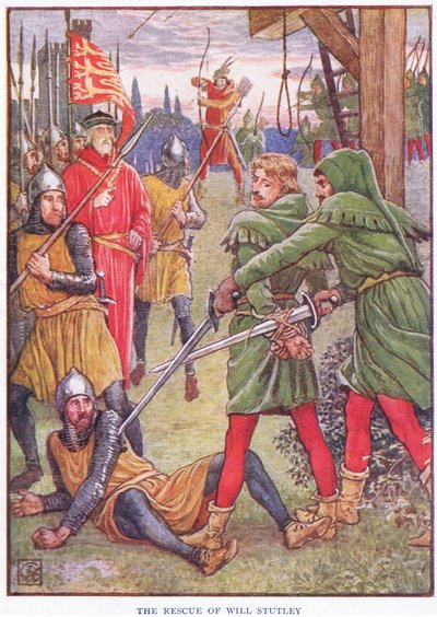 Redningen til Will Stuteley, ca. 1920 av Walter Crane
