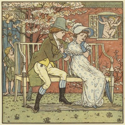Det var en liten mann og han friet til en liten hushjelp av Walter Crane