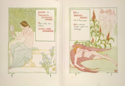 Venus ser glass og hushjelper av Walter Crane