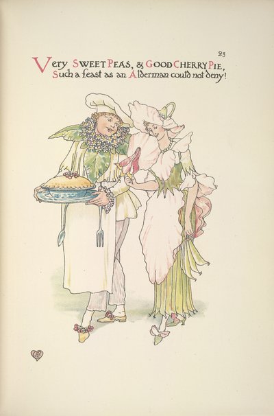 Veldig søte erter og god kirsebærpai, en slik fest som en rådmann ikke kunne nekte for! av Walter Crane