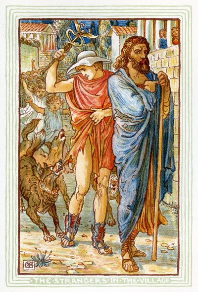 Zevs og Hermes forkledd som bønder av Walter Crane