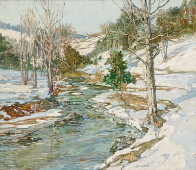 Nærmer seg våren (olje på lerret) av Walter Elmer Schofield