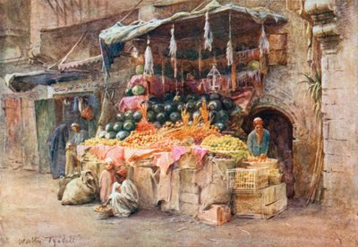 En fruktbod (fargelitografi) av Walter Frederick Roofe Tyndale