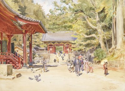 En gatescene, Japan av Walter Frederick Roofe Tyndale