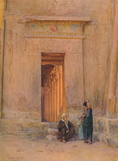 Døråpning i Temple of Isis, c1905, 1912 av Walter Frederick Roofe Tyndale