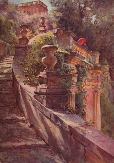 Scallea Delle Sfinge, Villa DEste, c1900 1913 av Walter Frederick Roofe Tyndale