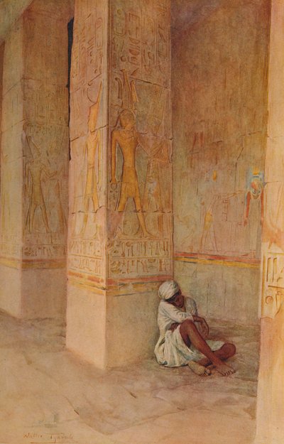Fødselskolonaden i Hatshepsut-tempelet, c1905, 1912 av Walter Frederick Roofe Tyndale