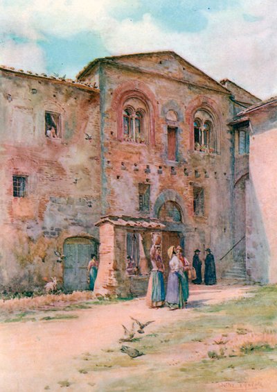 Provostens hus, San Gimignano (fargelitografi) av Walter Frederick Roofe Tyndale