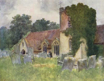 The New Forest: Boldre Church (farge litho) av Walter Frederick Roofe Tyndale