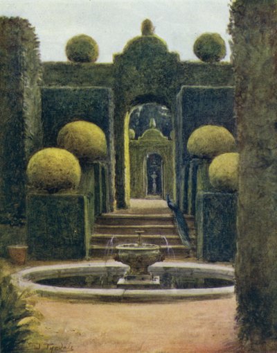 The New Forest: In Brokenhurst Park Garden (farge litho) av Walter Frederick Roofe Tyndale