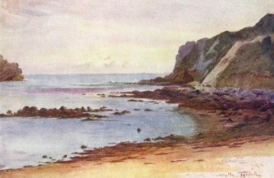 Wessex: Lulworth Cove (fargelitografi) av Walter Frederick Roofe Tyndale