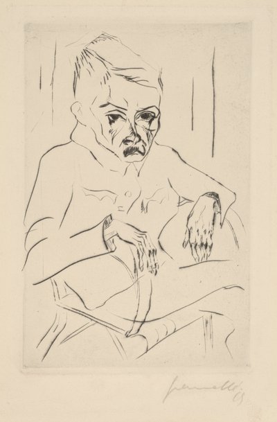 Trøtt soldat I, 1919. av Walter Gramatte
