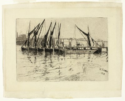 Kulllektere Lossing (recto); Skisse av en bygning (verso) av Walter Greaves