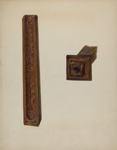 stearinlysform, ca. 1939. av Walter Hochstrasser