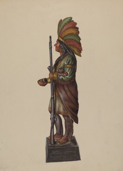 Sigarbutikk indisk, ca. 1936. av Walter Hochstrasser