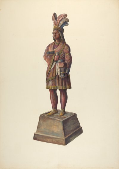 Sigarbutikk indisk, ca. 1937. av Walter Hochstrasser
