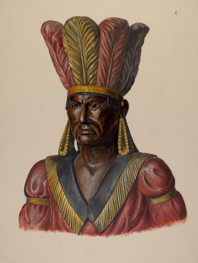 Sigarbutikk indisk, ca. 1937. av Walter Hochstrasser