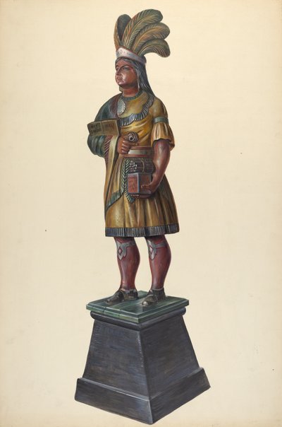 Sigarbutikk indisk, ca. 1937. av Walter Hochstrasser