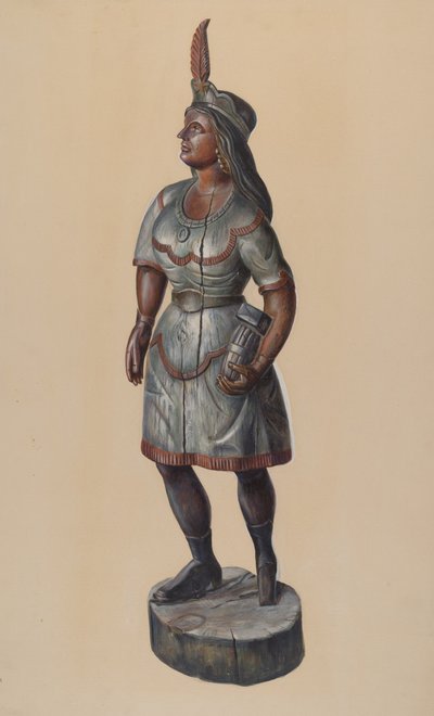 Sigarbutikk indisk, ca. 1937. av Walter Hochstrasser