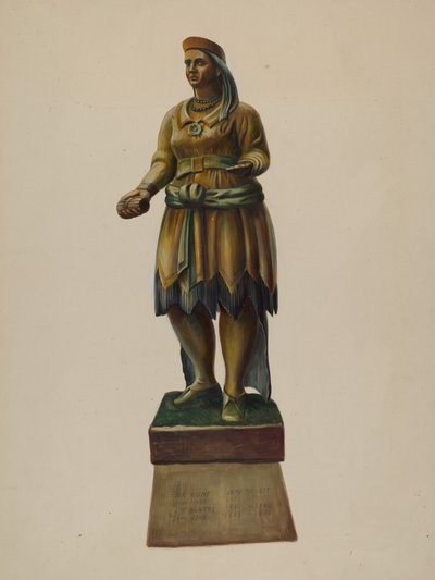 Sigarbutikk indisk, ca. 1937. av Walter Hochstrasser
