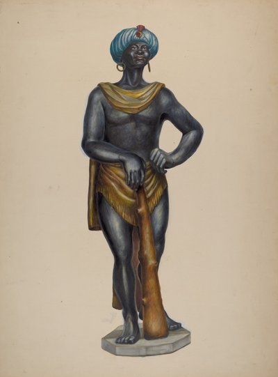Nubisk slavefigur, ca. 1937. av Walter Hochstrasser