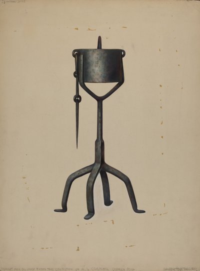 Oljelampe, ca. 1938. av Walter Hochstrasser