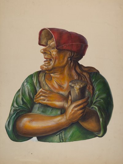 Tavernafigur, ca. 1937. av Walter Hochstrasser